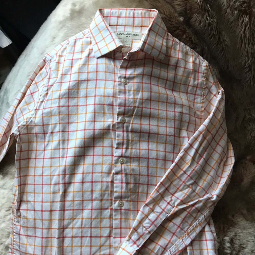 Banana Republic Windowpane Dress Shirt